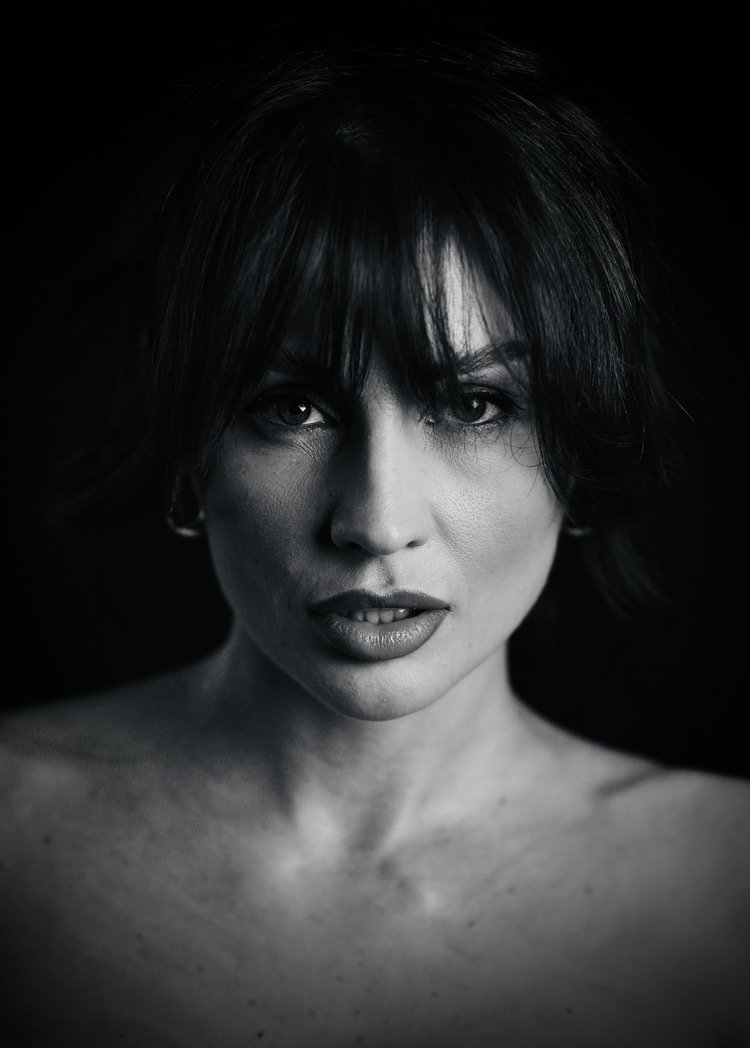 Ethereal high-key portrait